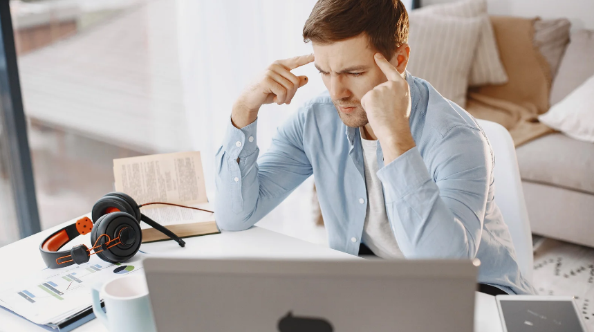 man cannot focus on his work